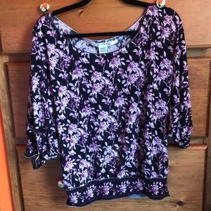 Max Studio floral blouse